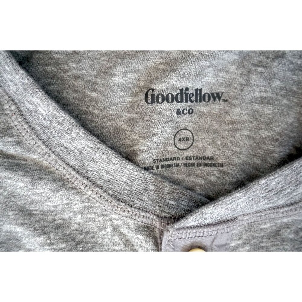 Goodfellow & Co Mens Gray Henley T-Shirt – 4XB NWT - Picture 4 of 7